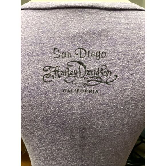 Harley Davidson Embellished V Neck Tee San Diego - Picture 4 of 9